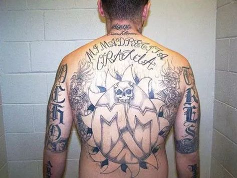 27 Best Prison Tattoo Designs With Meanings Prison Tatoos, Gangster Tattoo Ideas, Prison Tattoo Meanings, Mafia Tattoo, Mexican Mafia, Mexican Tattoos, Gangster Tattoo, Blood Tattoo, Brian Dawkins