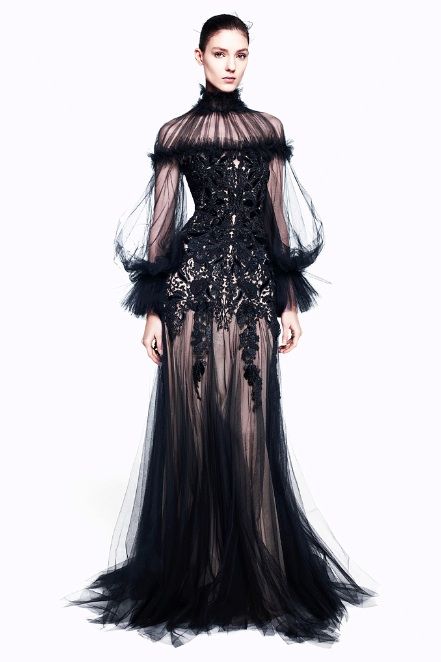 Fashion and Action: Gorgeously Romantic Gothic Baroque - Alexander McQueen Pre-Fall 2012 Collection Zuhair Murad, Magical Dress, Blue Evening Dresses, Baroque Fashion, Gorgeous Gowns, Mode Style, Pre Fall, Featuring Dress, Couture Fashion