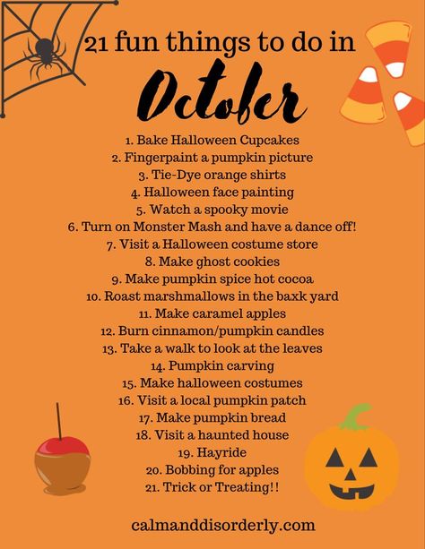 Things To Do In October, Halloween Things To Do, Veselý Halloween, Halloween Sleepover, Halloween Bucket List, Herbst Bucket List, Fall Family Fun, Halloween Movie Night, Halloween Buckets