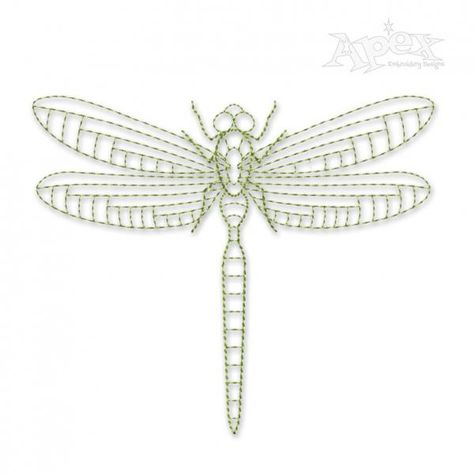 Embroidery Dragonfly, Beetle Embroidery, Dragonfly Embroidery Design, Dragonfly Embroidery, Surface Embroidery, Candlewicking Embroidery, Plant Embroidery, Dragonfly Drawing, Printmaking Ideas