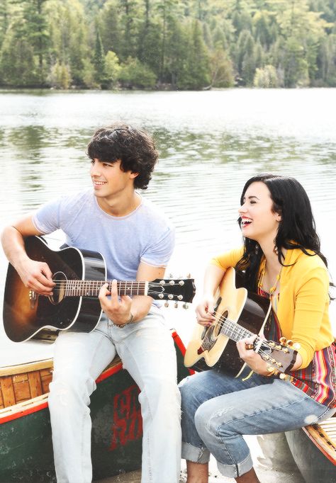 Shane Gray & Mitchie Torres (Joe Jonas and Demi Lovato) (on screen lovers) {Camp Rock Movie Series} Tumblr, Mitchie Torres And Shane Gray, Demi And Joe, Shane Gray, Camp Rock 2, Old Disney Channel, Disney Channel Movies, Camp Buddy, Disney Channel Original