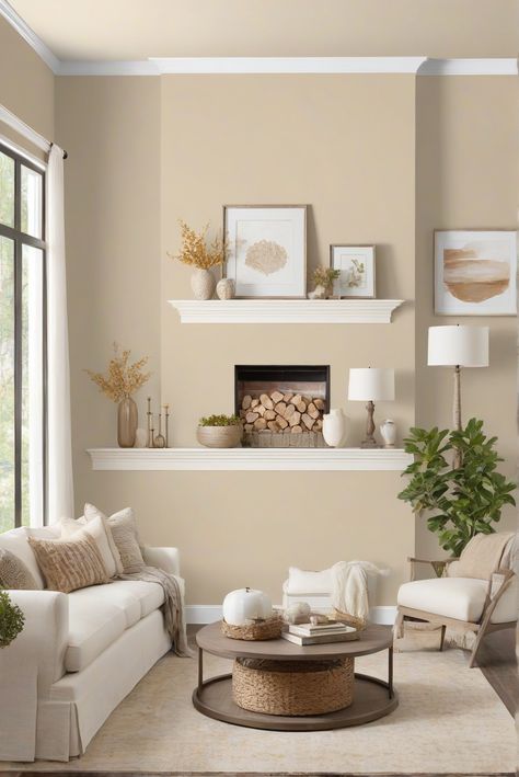 Explore the soothing beauty of Soft Halo Hues in your space for a serene retreat. Dive into a daily routine with interior designer tips for a calm and inviting atmosphere! #Ad #homedecor #homedesign #wallpaints2024 #Painthome #interiorarchitecture Wall Colors Green Living Room Colors Bright Living Room Colors Apartment Renovation Living room Remodeling Modern Paint Colors 2024 Paint For House Interior Color Schemes, Light Colors For Living Room Walls, Cream Color Palette Living Room, Creamy White Wall Color, Sandy Living Room, Cream Wall Living Room Decorating Ideas, Beige Room Paint, Creamy Living Room Walls, Ivory Paint Colors For Walls Living Room