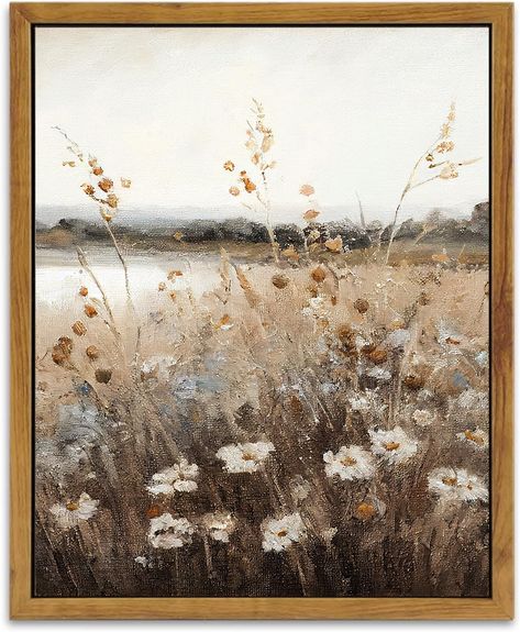 PRICES MAY VARY. 【Framed Wall Art Vintage】The vintage wall art for living room decor captures the beauty and tranquility of nature, bringing a sense of wonder into your living space. The framed vintage bathroom wall art decor is ideal for farmhouse /French Country decoration, this artwork adds a rustic touch to your bathroom, bedroom, and living room, creating a serene and cozy atmosphere. 【Premium Materials】 Immerse yourself in the superior craftsmanship of this high-quality fall canvas wall ar Floral Posters, French Country Nursery, Country Nursery, Woodland Print, Field Landscape, Wildflower Field, Farmhouse French Country, Wall Art Retro, Print Painting