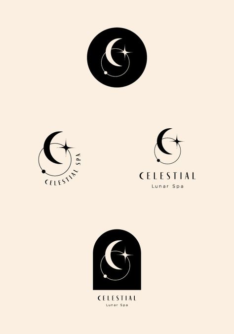 Typographie Logo, Mystic Logo, Jewelry Logo Design, Boutique Logo Design, Logo Minimalista, Yoga Logo, Moon Logo, Jewelry Logo, Unique Logo Design