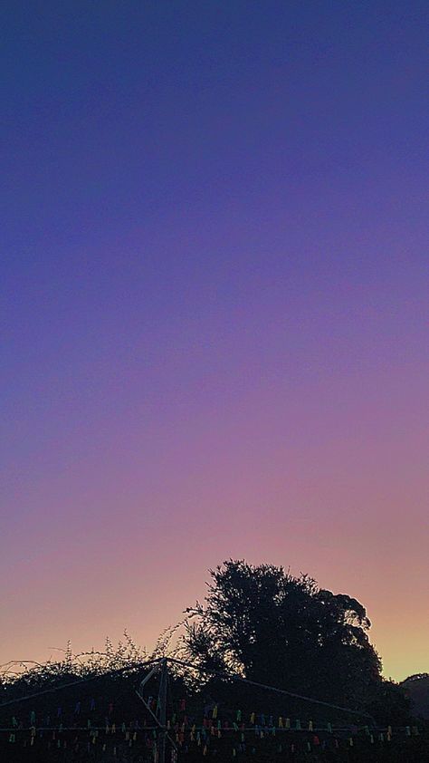 Mosaic, Clear Sky Sunset, Sky Tree, Sky Sunset, Purple Sky, Clear Sky, Clothes Line, Purple Blue, Blue Yellow