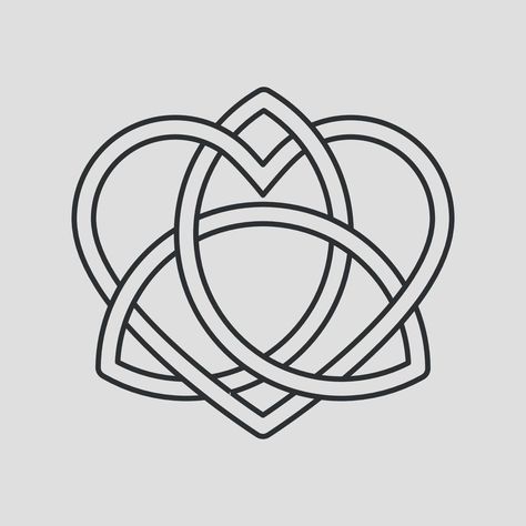 Celtic Trinity Knot with heart line icon. Pagan symbol for protection and love. Occult sign. Vector isolated Trinity Symbol Christian, Symbol For Protection, Knot Magic, Trinity Symbol, Hats Ideas, Heart Line, Pagan Symbols, Celtic Trinity Knot, Trinity Knot