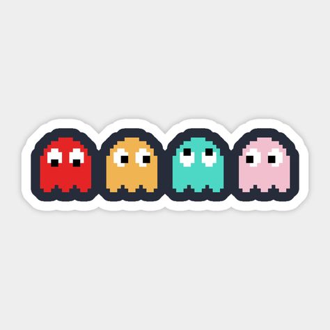 Funny, Pacman Ghosts, Free Downloads, Funny Stickers, Illustrations