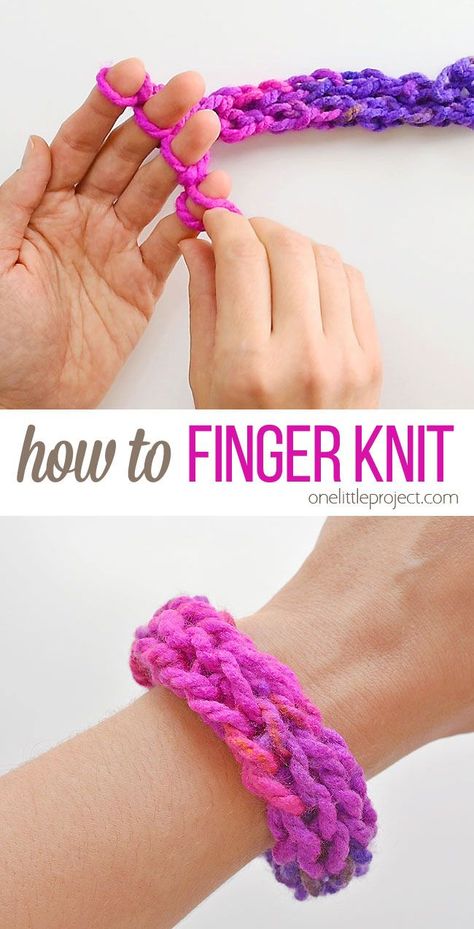 Things To Make With Yarn Easy, Things To Do With Yarn Easy, Simple Yarn Crafts, Yarn Crafts Easy, Crafts With Yarn, How To Finger Knit, Craft For Adults, Easy Craft For Kids, Finger Knitting Projects