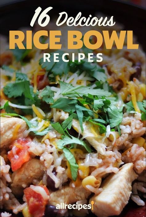 The subtle flavor of rice makes it an ideal base for rice bowls. Here are some favorite recipes for rice bowls. Chicken Rice Bowls Recipes, Rice And Meat Bowls, Fish Bowl Dinner Recipes, Rice Bowls For A Crowd, Quinoa Rice Bowls, One Bowl Meals Dinners, Mexican Beef Rice Bowls, Chicken And Rice Bowl Ideas, Rice Bowls Recipes Chicken