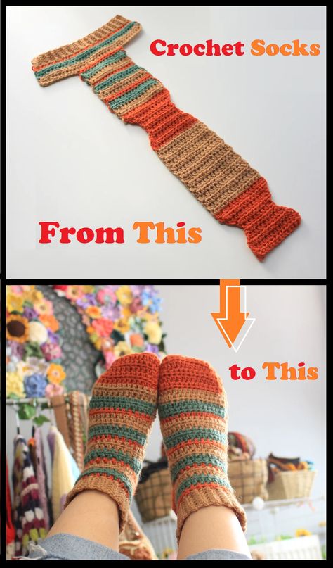 Chair Socks Crochet, Crochet Socks Tutorial, Crochet Sock Pattern Free, Easy Crochet Socks, Easy Crochet Slippers, Crochet Socks Pattern, Crochet Slippers Free Pattern, Idee Cricut, Modest Summer