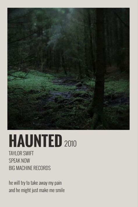 HAUNTED TRACK POLAROID TAYLOR SWIFT Haunted Speak Now, Taylor Swift Haunted, Taylor Swift 2010, Taylor Album, Taylor Swift Discography, Taylor Swift Album Cover, Song Posters, Taylor Swoft, Album Posters