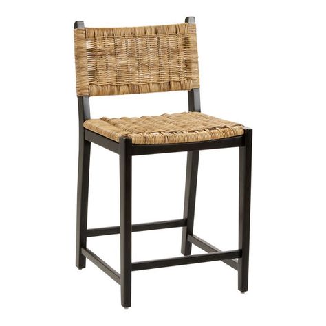 Amolea Wood and Rattan Counter Stool by World Market Woven Pendant Lights Over Kitchen Island, Woven Bar Stools, Lights Over Kitchen Island, Kitchen Renovation Design, Kitchen Remodel Plans, Rattan Counter Stools, Counter Stools With Backs, Rattan Bar Stools, Barn Kitchen