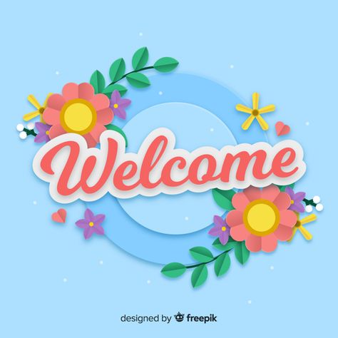 Welcome background | Free Vector #Freepik #freevector Welcome Design Poster, Welcome Card Design, Baby Rumal, Welcome Sticker, Welcome Background, Art Pictures Ideas, Welcome Logo, Welcome Pictures, Welcome Words