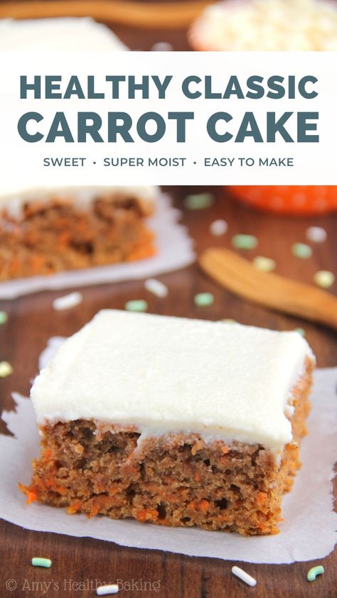 Carrot Cake Healthy, Moist Carrot Cake Recipe, Carrot Sheet Cake, Carrot Cake Recipe Healthy, Sugar Free Carrot Cake, Classic Carrot Cake, Moist Carrot Cake, Carrot Cake Recipe Easy, Plats Healthy