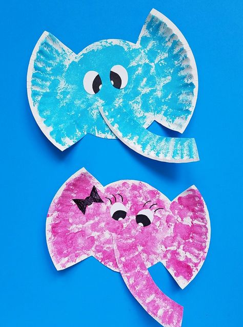 Paper Plate Elephant, Circus Crafts Preschool, Zoo Crafts, Zoo Animal Crafts, Carnival Crafts, Circus Crafts, Monkey Crafts, Easy Toddler Crafts, Elephant Crafts