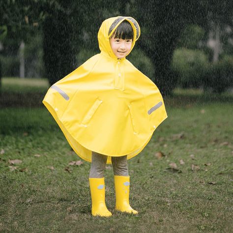 7Th Children Cloak Raincoat Boy Girls Waterproof Poncho with 3M Reflection Strip for Children Rain Coat - Trendha Waterproof Poncho, Kids Rain, Rain Poncho, Hot Gifts, Poses References, Rain Coat, St Kitts And Nevis, Rain Wear, Cloak