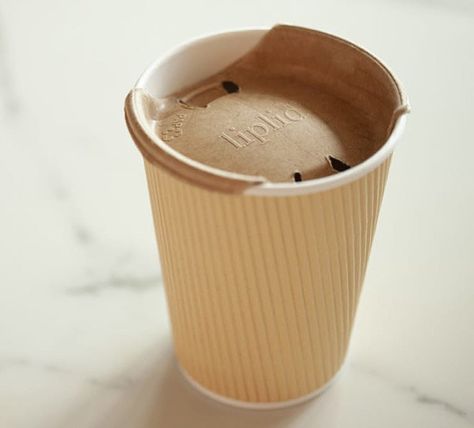 Swedish Firm UniCup Aims To Replace Plastic Coffee Cup Lids With Liplid | Dieline - Design, Branding & Packaging Inspiration Coffee Cups Design Takeaway, Coffee Disposable Cups, Sustainable Coffee Cups, Disposable Coffee Cups Design, Coffee Shop Cups Design, Paper Cup Design Packaging, Coffee Cup Packaging Design, Coffee Cup Packaging, Cups Packaging