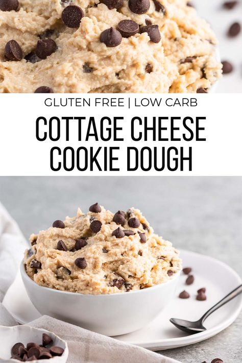 Cottage Cheese Cookie Dough, Cottage Cheese Dessert Recipes, Cottage Cheese Recipes Healthy, Cottage Cheese Desserts, Healthy High Protein Snacks, High Protein Snack, High Protein Desserts, Cottage Cheese Recipes, Protein Treats