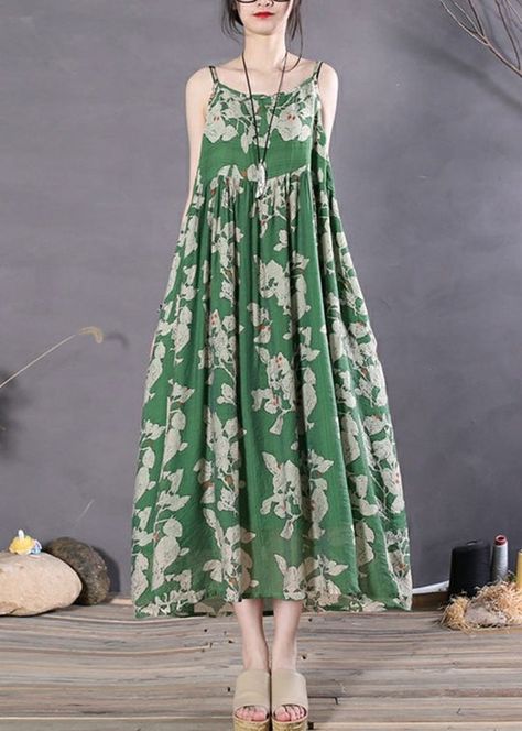 2022-4-18 – SooLinen Frock Style Kurti, Indian Clothes Women, Spaghetti Strap Long Dress, Long Dress Sleeveless, Frock Style, Bohemian Mode, Maxi Dress Outfit, Long Frocks, Power Dressing