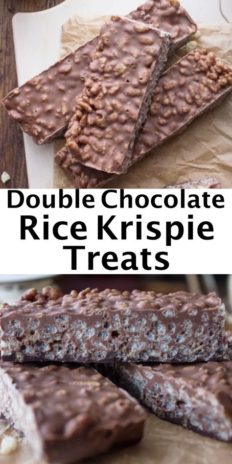 Chocolate Rice Krispies Treats, Chocolate Crispy Treats, Chocolate Rice Krispies, Chocolate Rice Krispie Treats, Homemade Chocolate Bars, Thanksgiving Menu Ideas, Krispie Treats Recipe, Rice Krispy Treats Recipe, Rice Recipes For Dinner