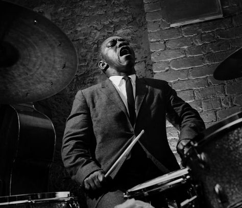 Art Blakey, Paris, 1958. Shot by Herman Leonard. Billy Holiday, Francis Wolff, Jamie Cullum, Art Blakey, Diahann Carroll, John Lee Hooker, Jazz Artists, Cool Jazz, Billie Holiday