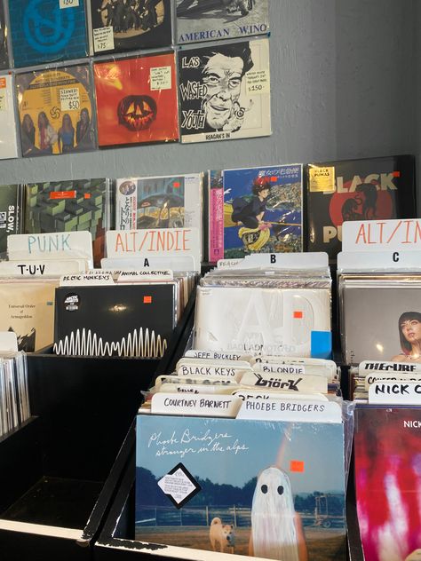 Vinyl Shopping Aesthetic, Music Shop Aesthetic, Vinyl Shop Aesthetic, Music Store Aesthetic, Indie Records, Record Shop Aesthetic, Indie Rock Aesthetic, Fox Thornton, Record Store Aesthetic