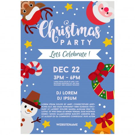 Poster Christmas Design, New Year Poster Design Ideas, Christmas Party Invitations Ideas, Christmas Poster Ideas, Christmas Invitations Ideas, Christmas Party Poster Design, Christmas Event Poster, Christmas Party Design, Poster Natal