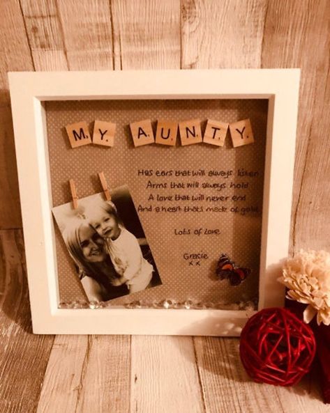 Personalised frame for Auntie / personalised Auntie gift | Etsy Presents For Aunts, Scrabble Gifts, Gifts For Aunts, Anniversary Gift Ideas For Him, Christmas Gifts For Aunts, Aunt Birthday Gift, Scrabble Frame, Aunt Birthday, Anniversary Gift Ideas