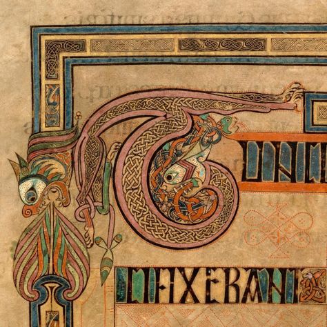 The Book Of Kells, Irish Symbols, Trinity College Dublin, Celtic Symbol, Irish Tattoos, Celtic Heritage, Celtic Culture, Woodland Art, Book Of Kells