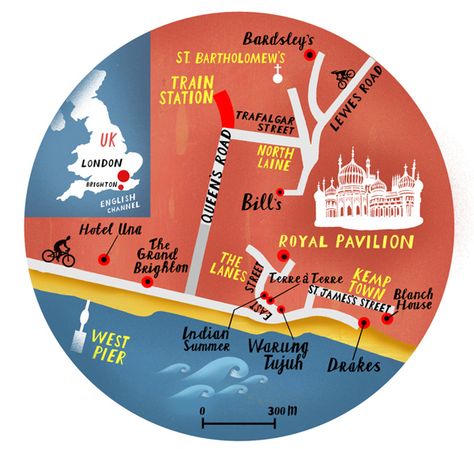 Map Illustrations, Brighton Map, Brighton Lanes, Transit Map, Royal Pavilion, Data Map, Map Illustration, Big Board, Brighton Uk