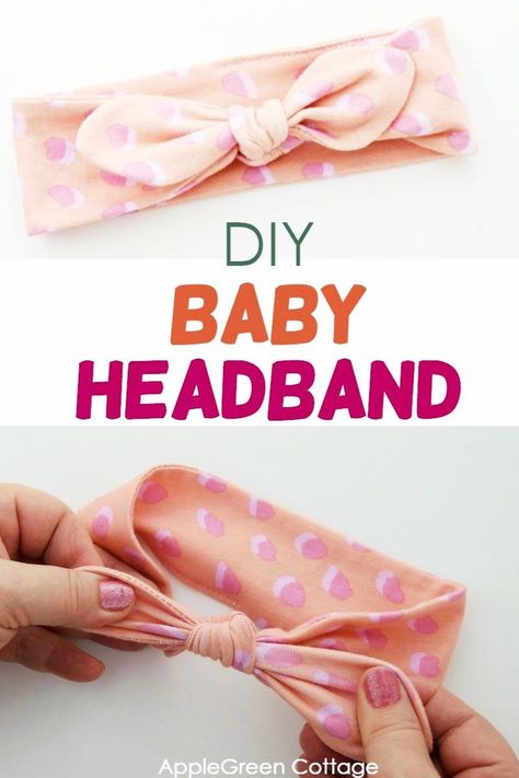 Couture, Toddler Headbands Diy, Girls Headbands Diy, Fabric Headbands Diy, Baby Headband Sizes, Knotted Headband Diy, Diy Baby Bows Headbands, Diy Baby Headband, Make A Headband