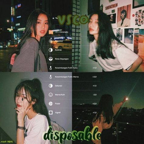 Disposable Effect Vsco, Photo Edit Recipes, Pic Edits Ideas, Ig Editing Ideas, Ig Vintage Filter, Retro Photo Filter, Polaroid Picture Editing, Disposable Filter Vsco, Vsco Disposable Filter