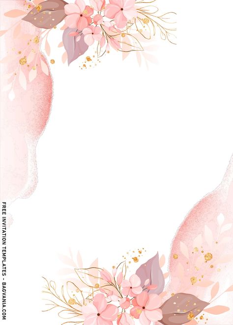 Download 7+ Beautiful Birthday Invitation Templates With Blush Pink Watercolor Floral #free #freeinvitation2019 #birthday #disney #invitations #invitationtemplates Pink Floral Background Pastel, Beautiful Birthday Card Ideas, Floral Template Backgrounds, Birthday Invite Template Free, Pink Invitation Template, Pink Flower Invitation, Pink Flower Background, Blush Pink Background, Watercolor Floral Background