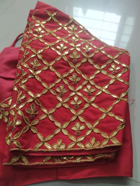 #Gota Patti work Gotapatti Work Blouses Design, Gotapatti Work Kurti Design, Gotapatti Work Saree, Gotapatti Work Blouses, Gotapatti Work Kurti, Gotta Patti Work Embroidery, Gota Patti Design, Machi Work, Gotapatti Work