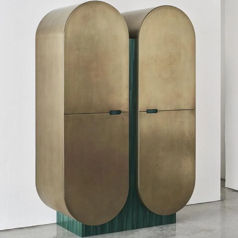 Unique Bar Cabinets, Apartment Germany, Yacht Style, Tall Cabinets, Straw Marquetry, Armoire Cabinet, Metal Mailbox, Fantasy Furniture, Art Deco Cabinet