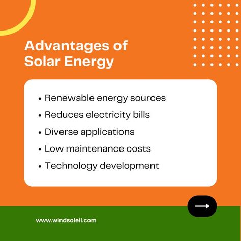 Solar energy offers considerable advantages over conventional energy systems. The following are advantages of solar energy: . . #solar #solarenergy #solarpower #solarpanels #renewableenergy #mamamoo #energy Advantages Of Solar Energy, Renewable Sources Of Energy, Electricity Bill, Energy System, Renewable Energy, Solar Energy, Low Maintenance, Solar Power, Solar Panels