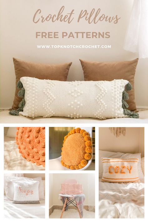 Are you looking for some modern crochet patterns to add color and texture to your bed or living room!  Here are some easy modern free crochet pillow patterns that may help! Rectangle Pillow Crochet Pattern, Blanket Yarn Pillow Crochet Pattern, Crochet Lumbar Pillow Free Pattern, Crochet Patterns For The Home, Free Crochet Pillow Cover Pattern, Free Pillow Crochet Patterns, Crochet Pillow Pattern Free Easy, Crochet Pillow Cover Pattern Free, Crochet Pillows Free Patterns