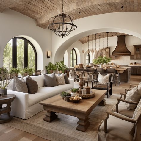 New decorating Trends for 2024 Tuscany Italy Decor Interior Design, Two Story Interior Design, Belgian Decor Interior Design, Luxury Bohemian Living Room, Tuscan Luxury Homes, European Family Room, French Country House Interior Design, Classic Home Living Room, Italian House Design Interiors