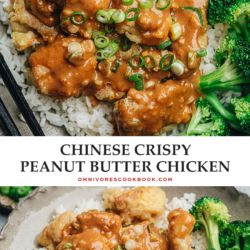 Essen, Savory Peanut Recipes, Peanut Butter Main Dish Recipes, Duck Sauce Chicken, Asian Peanut Butter Chicken, Peanut Butter Chicken Recipe Easy, Asian Peanut Chicken, Chicken With Peanut Butter Sauce, Fried Chicken Bites Recipe