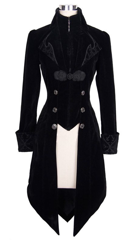 Goth Coat, Steampunk Coat, Black Velvet Coat, Long Winter Jacket, Womens Black Coat, Vintage Goth, Velvet Coat, Gothic Steampunk, Trench Coat Black
