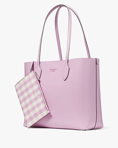 Bleecker Gingham Pop Large Tote | Kate Spade New York Kate Spade Laptop Bag, Kate Spade Purse Pink, Kate Spade Tote, Kate Spade Totes, Kate Spade Purse, Medium Tote, Gingham Print, Tote Purse, Large Tote