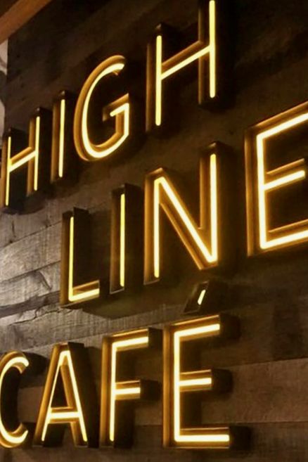 3D illuminated letters sign for cafe in Melbourne. Illuminated Signage Design, Lightbox Letters, Metal Logo Sign, Lightbox Signage, Restaurant Signage, Outdoor Logo, Illuminated Signage, Restaurant Sign, Metal Signage