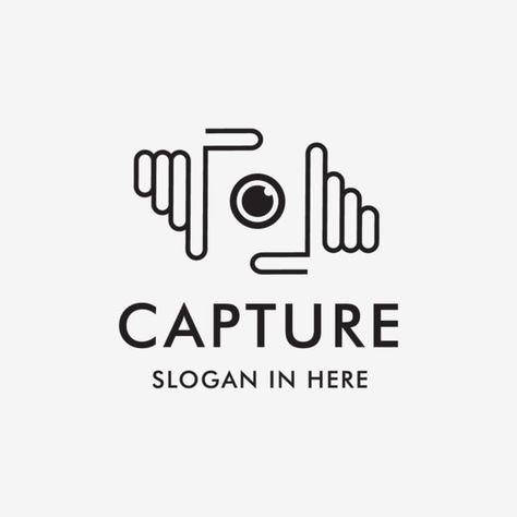 Creative Photography Logo, Best Photography Logo, Photography Name Logo, Logo Foto, Camera Logos Design, Letters Logo, Line Art Style, Photography Names, Typographic Logo Design