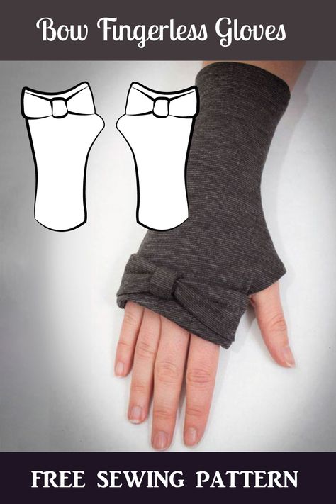 Free Bow Fingerless Gloves Sewing Pattern Fingerless Glove Patterns Sew, Wrist Warmers Sewing Pattern, Arm Warmer Sewing Pattern, Fingerless Gloves Pattern Sew, Free Fingerless Gloves Pattern, Fingerless Gloves Sewing Pattern Free, Free Accessory Sewing Patterns, Fingerless Gloves Sewing Pattern, Gloves Pattern Sewing