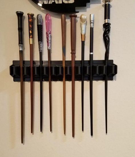 PRICES MAY VARY. NOTE: please note replica Wands for display only not for sale good item to display your wands or other items . Can accommodate 10-Rod /（Can hold any wand design） Material: Plastic ( include mounting screws) give you some idea how they look .will take any replica wand [wands not for sale] you are buying one display stand ( include mounting screws) NOTE: please note replica Wands for display only not for sale good item to display your wands or other items . Can accommodate 10-Rod Harry Potter Wand Display, Wand Harry Potter, Wand Display, Noble Collection Harry Potter, Harry Potter Dumbledore, Wand Holder, Harry Potter Nursery, Harry Potter Room Decor, Harry Potter Classroom