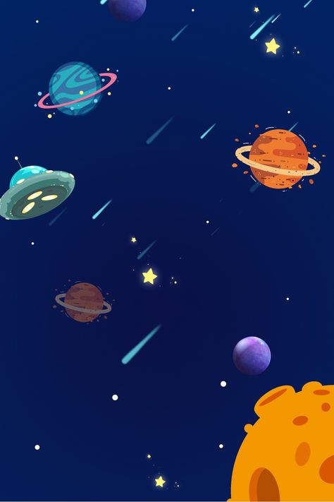 Blue Cartoon Space Technology Background Space Technology Art, Cartoon Space Art, Tata Surya Wallpaper, Cartoon Space Background, Space Wallpaper Cartoon, Cartoon Space Wallpaper, Space Cartoon Background, Cartoon Spaceship, Space Cartoon