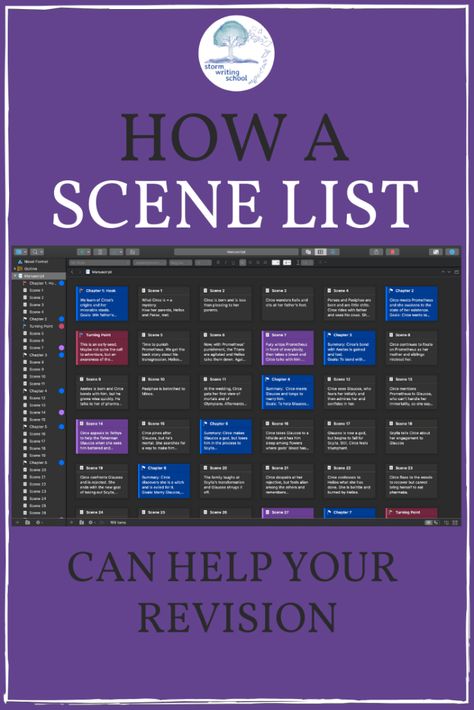 A scene list is a simple but powerful tool you can use to wrap your head around your whole story and begin to troubleshoot where it might need revision. Novel Structure, Outlining A Novel, Writing Hacks, Author Tips, Scene Writing, Korean Writing, Digital Writing, Writing School, Writing Things