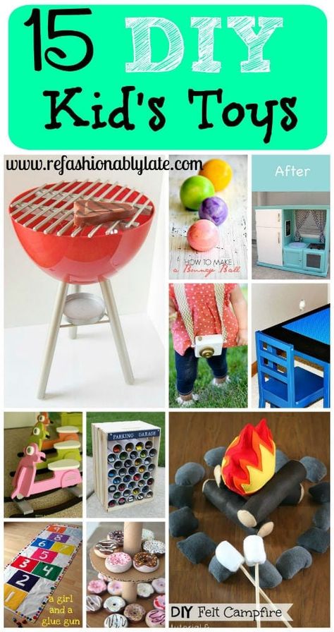 DIY Children's Toys great for any child for a gift. Diy Kids Furniture, Diy Kids Toys, Homemade Toys, 15 Diy, Baby Diy, Kid Toys, Diy Kids, Toy Craft, Felt Diy