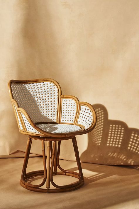 Tulip Indoor/Outdoor Chair | Anthropologie Indoor Outdoor Lounge, Unique Outdoor Chairs, White Sofa Chair, Filipino Kitchen, Weave Chair, Cozy Sitting Room, Aesthetic Advice, Bistro Chairs Outdoor, Styling Services