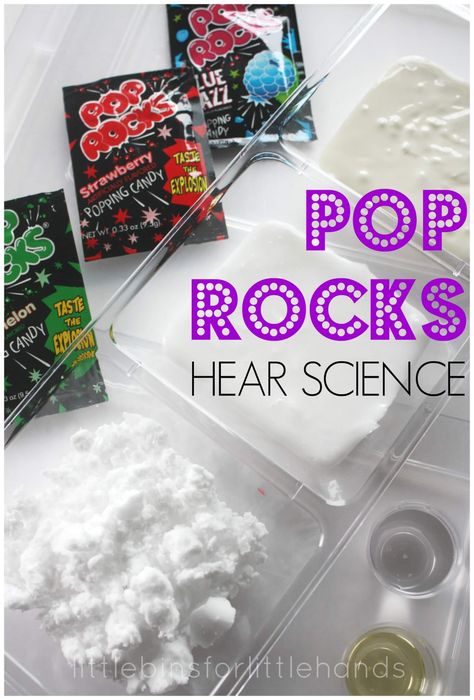 Halloween 5 Senses Activities, 5 Senses For Infants, Preschool Reggio Activities, Viscosity Experiment, Preschool Five Senses, Pop Rocks Experiment, Rocks Science, Rock Experiments, Five Senses Preschool